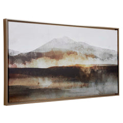 Splash Of Land Black/Bronze/Brown Framed Canvas - Ornate Home