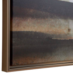 Splash Of Land Black/Bronze/Brown Framed Canvas - Ornate Home