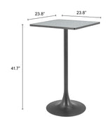 Spot Gray & Black Bar Table - Ornate Home