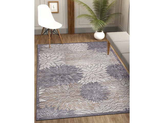 Spring Beige Floral Exotic Tropical Non-Shedding Indoor/Outdoor Area Rugs - Ornate Home