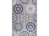 Spring Blue Bohemian Medallion Floral Non-Shedding Indoor/Outdoor Area Rugs - Ornate Home