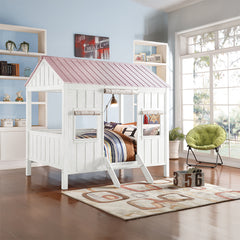Spring Cottage White & Pink Full Bed - Ornate Home