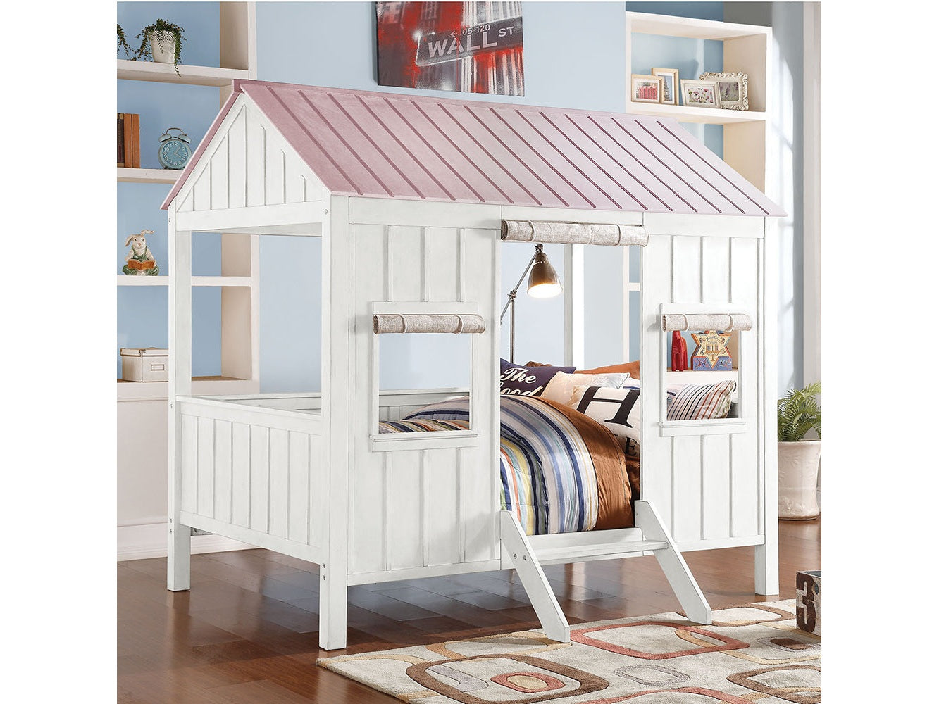 Spring Cottage White & Pink Full Bed - Ornate Home