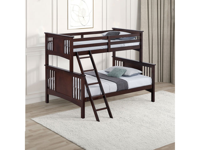 Spring Creek Dark Walnut Twin/Full Bunk Bed - Ornate Home