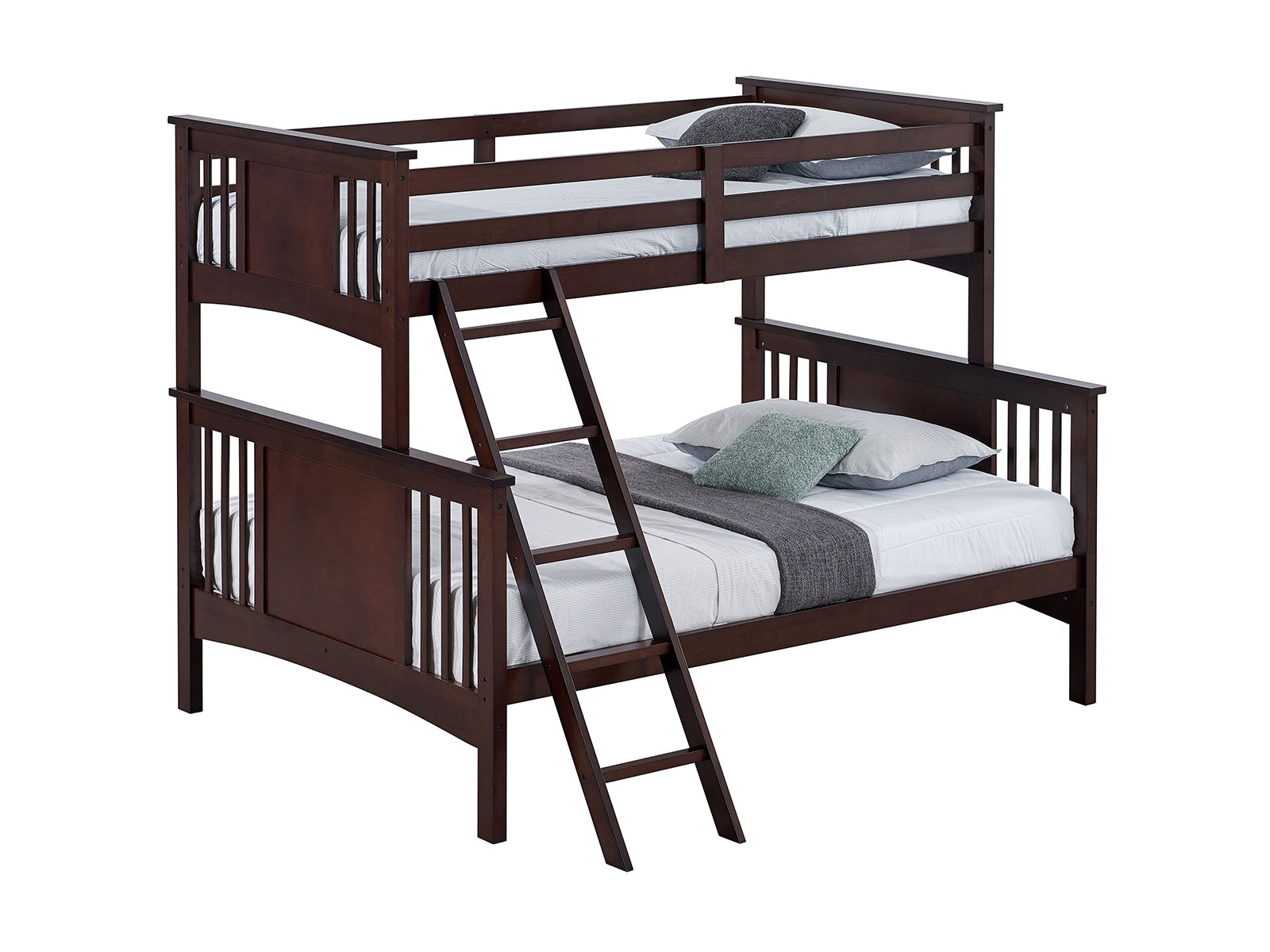 Spring Creek Dark Walnut Twin/Full Bunk Bed - Ornate Home