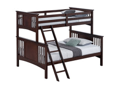 Spring Creek Dark Walnut Twin/Full Bunk Bed - Ornate Home