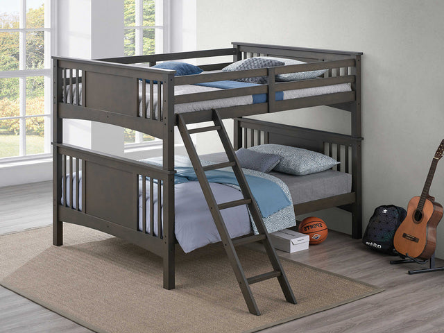 Spring Creek Stain Gray Full/Full Bunk Bed - Ornate Home