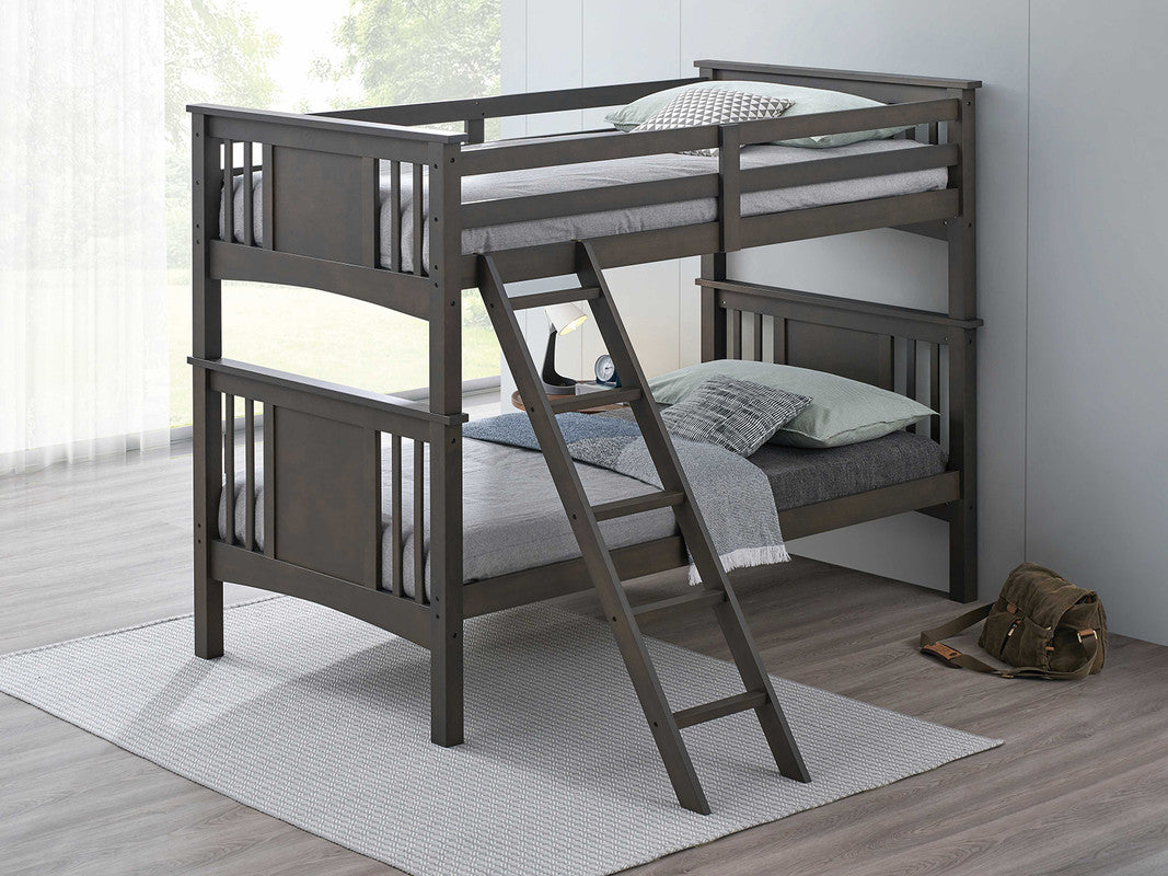 Spring Creek Stain Gray Twin/Twin Bunk Bed - Ornate Home