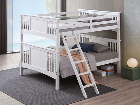 Spring Creek White Full/Full Bunk Bed - Ornate Home