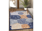 Spring Multi Color Floral Exotic Tropical Non-Shedding Indoor/Outdoor Area Rugs - Ornate Home