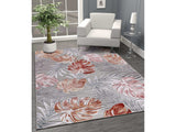 Spring Multi Color Leaf Tropical Botanical Non-Shedding Indoor/Outdoor Area Rugs - Ornate Home