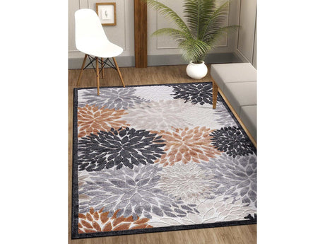 Spring Orange Floral Exotic Tropical Non-Shedding Indoor/Outdoor Area Rugs - Ornate Home
