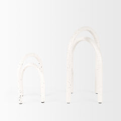 Springe White/Gray Speckled Arch Decorative Object (Set of 2) - Ornate Home