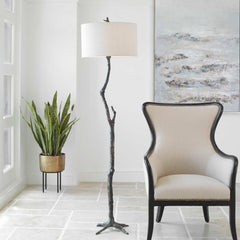 Spruce Black/Bronze Rustic Floor Lamp - Ornate Home