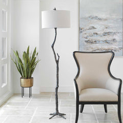 Spruce Black/Bronze Rustic Floor Lamp - Ornate Home