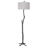 Spruce Black/Bronze Rustic Floor Lamp - Ornate Home