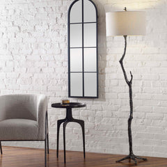 Spruce Black/Bronze Rustic Floor Lamp - Ornate Home