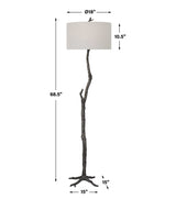 Spruce Black/Bronze Rustic Floor Lamp - Ornate Home