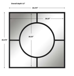 Spurgeon Black Square Window Mirror - Ornate Home