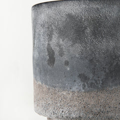 Squally Black/Brown Glass Ombre Textured Vase - Ornate Home