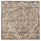 Square Carved Beige Panel - Ornate Home