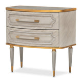 St. Charles Dove Gray 2-Drawer Nightstand - Ornate Home