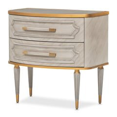 St. Charles Dove Gray 2-Drawer Nightstand - Ornate Home