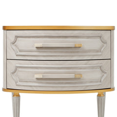 St. Charles Dove Gray 2-Drawer Nightstand - Ornate Home