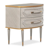 St. Charles Dove Gray 2-Drawer Nightstand - Ornate Home
