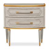 St. Charles Dove Gray 2-Drawer Nightstand - Ornate Home