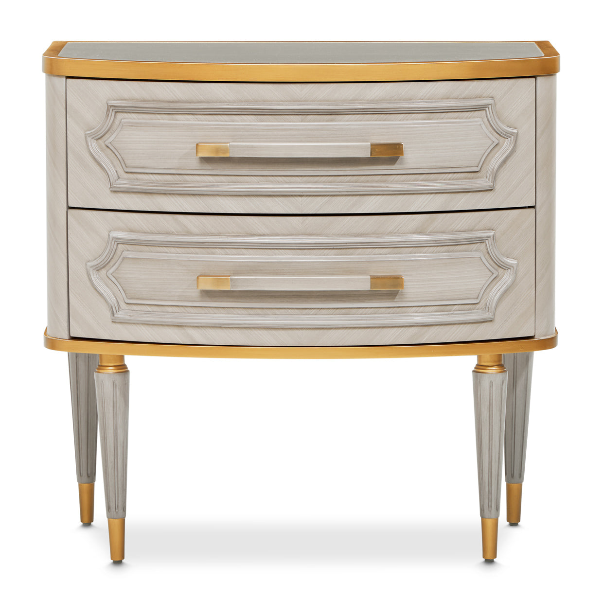 St. Charles Dove Gray 2-Drawer Nightstand - Ornate Home