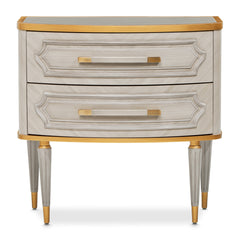 St. Charles Dove Gray 2-Drawer Nightstand - Ornate Home