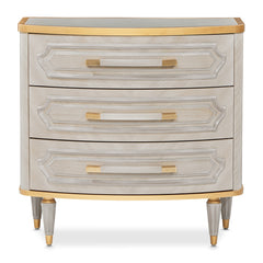 St. Charles Dove Gray 3-Drawer Nightstand - Ornate Home