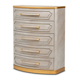St. Charles Dove Gray 5-Drawer Highboy Chest - Ornate Home
