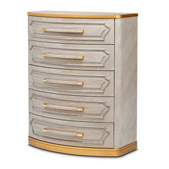 St. Charles Dove Gray 5-Drawer Highboy Chest - Ornate Home