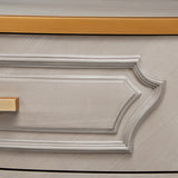St. Charles Dove Gray 5-Drawer Highboy Chest - Ornate Home