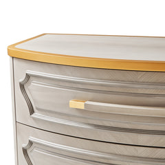 St. Charles Dove Gray 5-Drawer Highboy Chest - Ornate Home