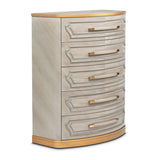 St. Charles Dove Gray 5-Drawer Highboy Chest - Ornate Home