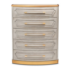 St. Charles Dove Gray 5-Drawer Highboy Chest - Ornate Home