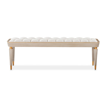 St. Charles Dove Gray/Cirrus Bench - Ornate Home