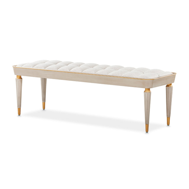 St. Charles Dove Gray/Cirrus Bench - Ornate Home