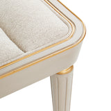 St. Charles Dove Gray/Cirrus Bench - Ornate Home