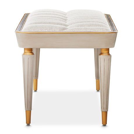 St. Charles Dove Gray/Cirrus Bench - Ornate Home