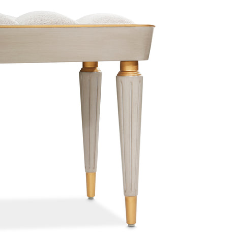 St. Charles Dove Gray/Cirrus Bench - Ornate Home