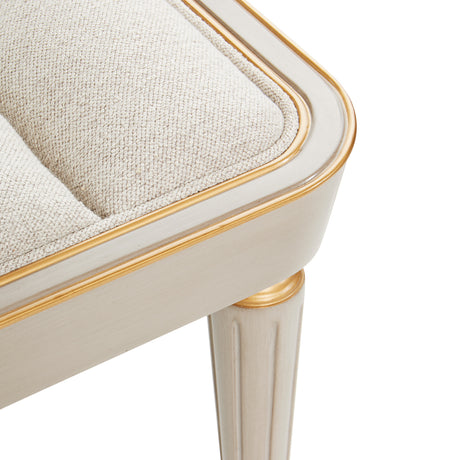 St. Charles Dove Gray/Cirrus Bench - Ornate Home