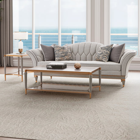 St. Charles Dove Gray/Cirrus Standard Sofa - Ornate Home