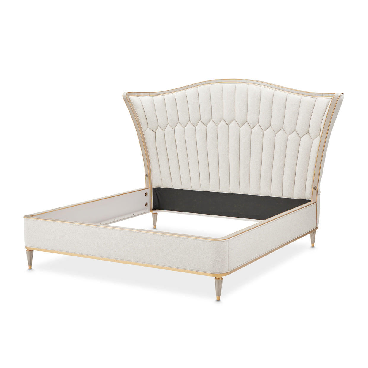St. Charles Dove Gray/Cirrus Upholstered Bed - Ornate Home