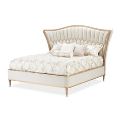 St. Charles Dove Gray/Cirrus Upholstered Bed - Ornate Home