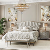 St. Charles Dove Gray/Cirrus Upholstered Bed - Ornate Home