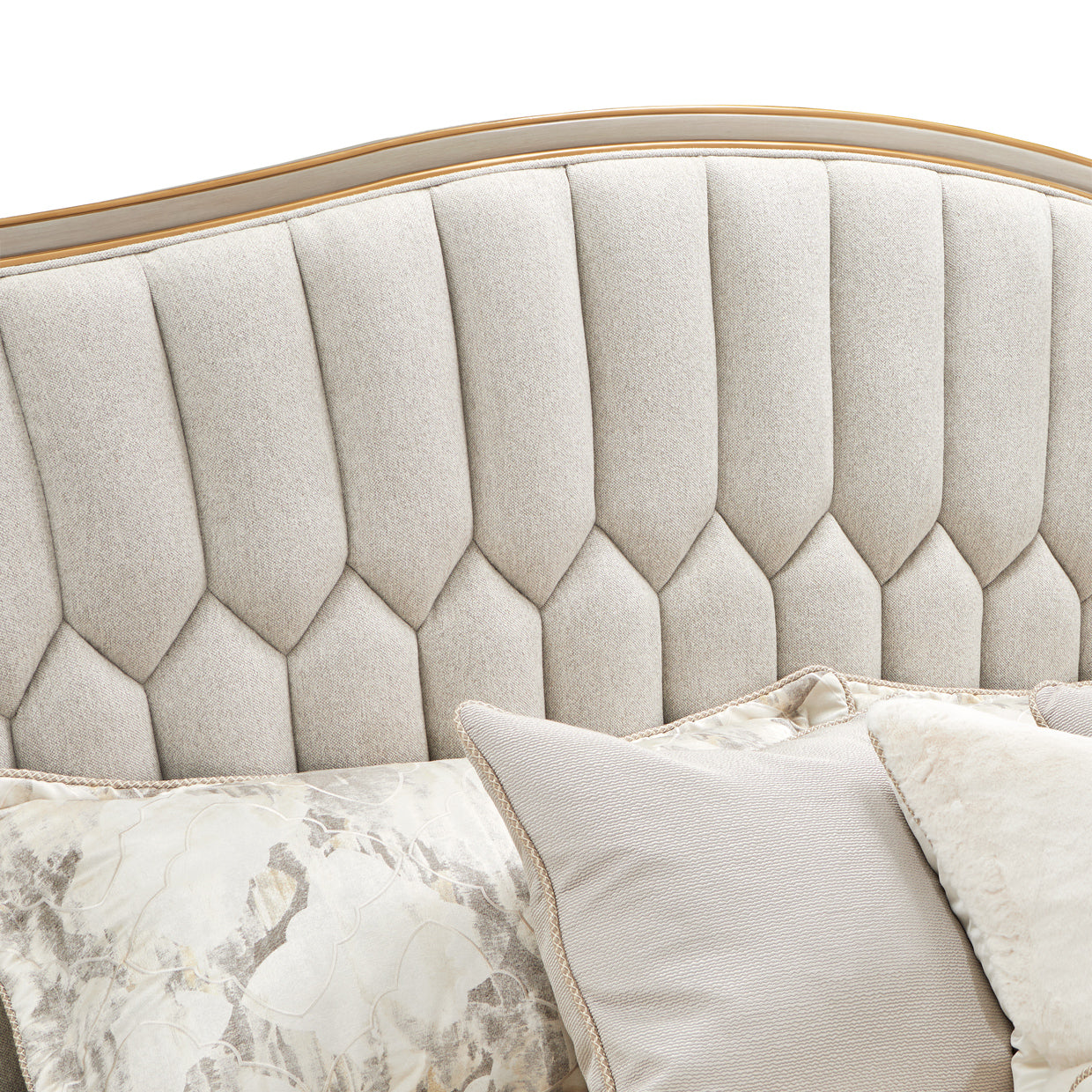 St. Charles Dove Gray/Cirrus Upholstered Bed - Ornate Home